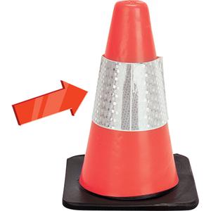 Reflective Collar for Traffic Cones - Red/Orange, 4" Reflective Collar