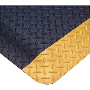 Smart No. 497 Mats - 3', 5', 75', 1", Black/Yellow, PVC, Dry, Solid, Diamond, 1 Year