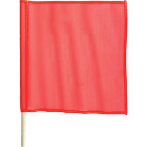 Traffic Safety Flags - With Handle, Mesh, FLAG WITH STAFF, Red/Orange, 24