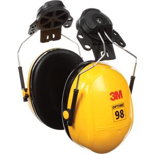 Peltor™ Optime™ 98 Series Earmuffs - Cap Mount, A, 23, Yellow