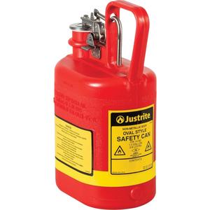 Safety Cans - Polyethylene, 1 US gal., 2.5 US gal., 5 US gal., Red, I, FM Approved, 12.75", 7.625", 4.625"