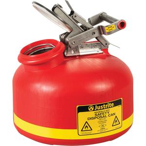 Liquid Disposal Cans - Polyethylene, 2 US gal., 5 US gal., Red, FM Approved, 12 x 14 3/4