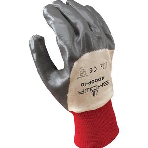 Nitri-flex® Gloves - Medium/8, X-Large/10, Non-Knit, Cotton, Nitrile, Dipped Palm, Unlined, Smooth, Pair, 72, Knit