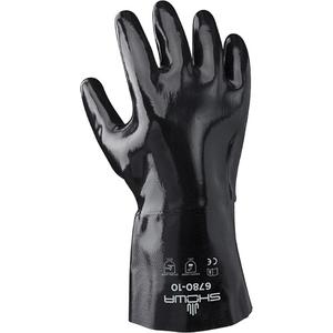 Premium Grade Gloves - One Size, 12", 71-mil, 85-mil, Gauntlet, Neoprene, Cotton, 72, Smooth, Black
