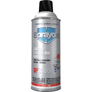 SP3105 Stencil Ink - White, 12 oz, 16 oz, Aerosol