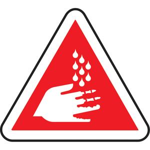 Corrosive Material CSA Standard Safety Sign - Plastic, Aluminum, 12", 12", Bolt-On, Pictogram, Chemicals and Hazardous Materials, Chemical Burn Pictogram