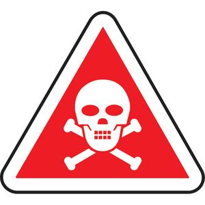 Poison CSA Standard Safety Sign - Plastic, Aluminum, 12", 12", Bolt-On, Pictogram, Chemicals and Hazardous Materials, Poison Pictogram