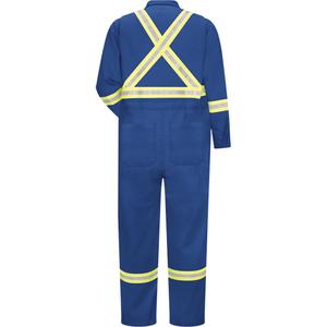 Flame-Resistant CoolTouch®2 Premium Coveralls - 38, 40, 42, 44, 46, 48, 50, 52, 54, 56, 58, Royal Blue, 9 cal/cm², NFPA 2112, 2, Regular, 7-oz. (235 g/m2) 48% Modacrylic/ 37% Lyocell/ 15% Para-aramid