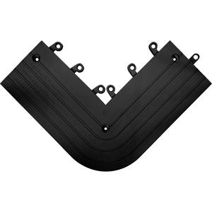 ErgoDeck® Mat Outside Corner No. 560 - Black, Wet/Oil/Slippery, 1.3', PVC
