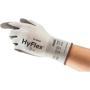 HyFlex® 11-644 Gloves - X-Small/6, Small/7, Medium/8, Large/9, X-Large/10, 2X-Large/11, 3X-Large/12, 13, Polyethylene, Polyurethane, Dipped Palm, ASTM ANSI Level A2/EN 388 Level B, EN 388 Level 4/ANSI/ISEA 105 Level 5