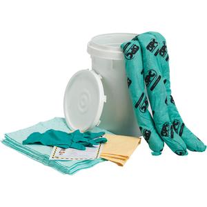 Spill Kit - Hazmat, Pail, 10 US gal., Stationary, 14" dia. x 18" H