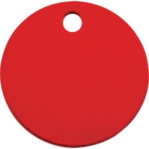 Blank Tags - Aluminum, Hole Only, Package, 3/16", Round