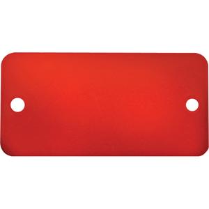 Blank Tags - Aluminum, Hole Only, Package, 1/8", Rectangle