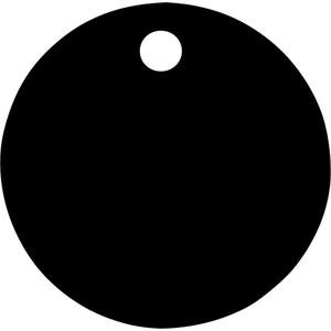 Blank Tags - Aluminum, Hole Only, Package, Round, 3/16"