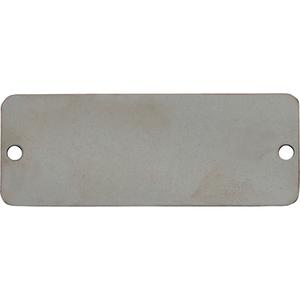 Blank Tags - Stainless Steel, Hole Only, Package, Rectangle, 1/8"