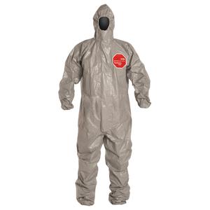 Tychem® 6000 Coveralls - Tychem®, Small, Medium, Large, 3X-Large, 4X-Large, 5X-Large, 6X-Large, 7X-Large, Grey, Elastic, Taped, 31", 33-3/4"