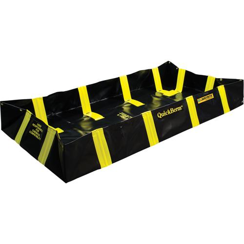 QuickBerm® Containment Berm with Inside Wall Supports - 235 US gal., Snap-Up Bracket, 20" W x 20" L x 6" H