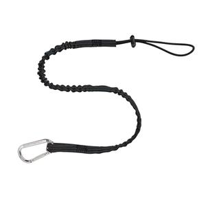 Squids® 3100 Extended Tool Lanyard - Bungee, Carabiner/Loop, 10 lbs., 42"-54", Web, 42", 54", Black