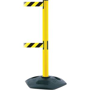 Dual Line Heavy Duty Post - 38", Plastic, Yellow, Black/Yellow, 13', Blank, 2.5", 19"