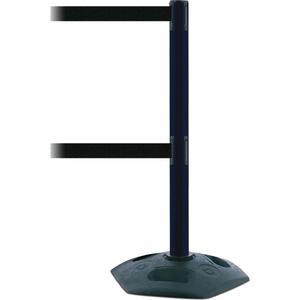 Dual Line Heavy Duty Post - 38", Plastic, Black, Black, 7.5', Blank, 2.5", 19"