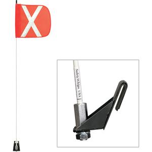 Safety Whip® Light-Duty Whips - 5', Orange, None, Window, 5'