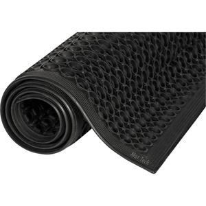 Safewalk™ Light Mats - 3', 5', 9-9/10', 14-3/5', 1/2", Black, Rubber, Wet, Drainage, Honeycomb