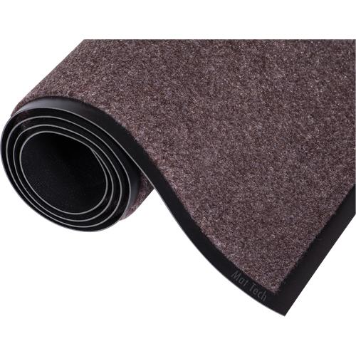 Eco-Step™ Mat - 4', 6', 42', 43', 44', 45', 46', 47', 48', 49', 50', 51', 52', 53', 54', 55', 56', 57', 58', 59', Wiper, 1/4", Walnut, Vinyl/P.E.T. Fibre, Light-Duty, Textured