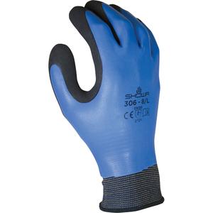 306 Gloves - Large/8, Small/6, Medium/7, X-Large/9, 2X-Large/10, 13, Nylon, Rubber Latex, Full Dip, Unlined