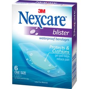 Nexcare™ Waterproof Blister Bandages - Rectangular/Square, 2-1/4", 1-1/5", Plastic, Sterile, Class 2