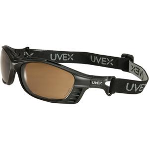 Uvex® Livewire™ Safety Glasses with HydroShield™ Lenses - Meets/Exceeds CSA Z94.3, Espresso, Amber, Anti-Fog