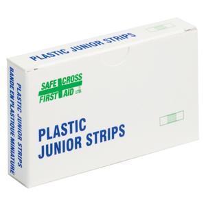 Junior Strips Bandages - Rectangular/Square, 1-1/2", 2/5", Plastic, Non-Sterile, Class 1