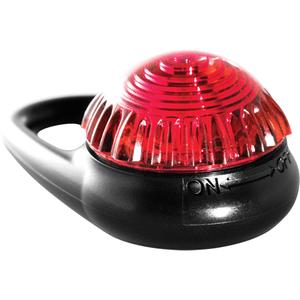 TAG-IT Guardian Warning Light - Red, Flashing/Continuous, Clip-on, Black