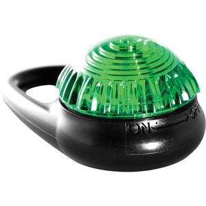 TAG-IT Guardian Warning Light - Green, Flashing/Continuous, Clip-on, Black