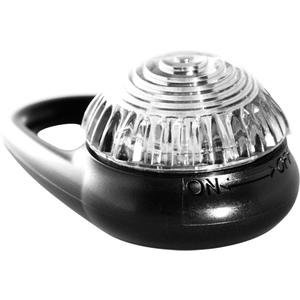 TAG-IT Guardian Warning Light - White, Flashing/Continuous, Clip-on, Black