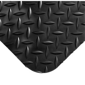 SpongeCote® Mats No.415 - 4', 10', 9/16", Black, PVC Sponge, Dry, Solid, Diamond