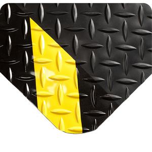 SpongeCote® Mats No.415 - 2', 10', 4', 50', 5', 9/16", Black/Yellow, PVC Sponge, Dry, Solid, Diamond