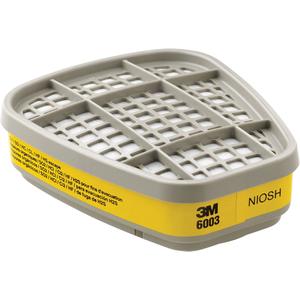 6000 Series Respirator Cartridges - Gas/Vapour Cartridge, Organic Vapour/Acid Gas, 6000 Series Half Facepiece/6000 Series Full Facepiece/FF-400 Series Full Facepiece/7000 Series Half Facepiece, 2