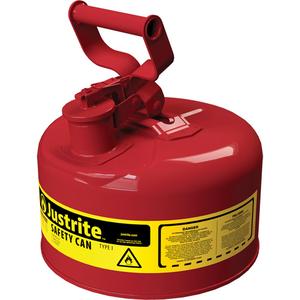 Safety Cans - Steel, 1 US gal., Red, Yellow, Blue, Green, I, FM Approved/UL/ULC Listed, Without funnel, 9 1/2 x 11, 10 Years