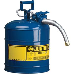 AccuFlow™ Safety Cans - Steel, 2 US gal., Blue, II, FM Approved/UL/ULC Listed, 5/8", 10 Years