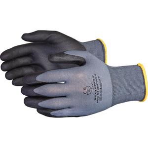 Dexterity® Coated Gloves - X-Large/10, 2X-Large/11, 13, Nylon, Foam PVC, Dipped Palm, Unlined, Pair, 144, Knit, Black