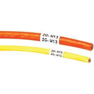 Indoor/Outdoor Label Tape - Vinyl, Black on Orange, 252", 0.375", BMP®21