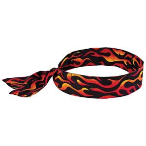 Chill-Its® 6700 Cooling Bandanas - Multi-Colour, Evaporative, Acrylic Polymer Crystals, Tie, Flames