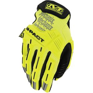 M-Pact® High-Visibility Yellow Gloves - Small, Medium, Large, X-Large, 2X-Large/12, Synthetic, Pair