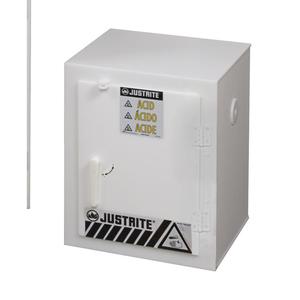 Solid Polyethylene Acid Cabinets - 6 x 0.66043 Gal., 17", 17", 22", 1, Manual, Countertop
