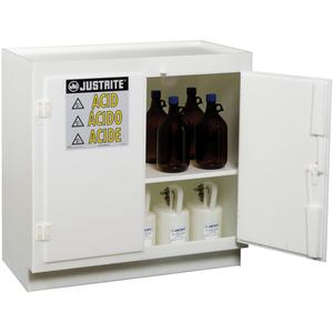 Solid Polyethylene Acid Cabinets - 6 x 0.66043 Gal., 36", 21.75", 35.75", 2, Manual, Stand Alone, 36