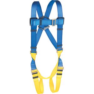 Entry Level Vest-Style Harness - Fall Arrest, A, 310 lbs., Universal, Back, Pass-Through/Mating, Pass-Through/Mating