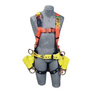 Delta™ Bosun Chair Harness - Work Positioning/Ladder Climbing/Descent Control/Fall Arrest, ADLP, 420 lbs., Large, Back - Front - Side, Tongue Buckle, Pass-Through/Mating