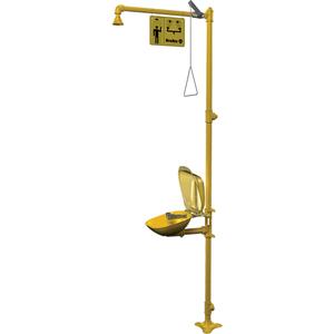 Halo™ Combination Emergency Shower & Eyewash Station - Unmounted, Plastic, Plastic