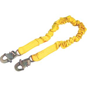 Shockwave™ 2 Shock Absorbing Lanyards - 6', Meets/Exceeds CSA-Z259.11, 133 lbs., 253 lbs., Snap Hook, Snap Hook, Polyester, Tubular Core, 1
