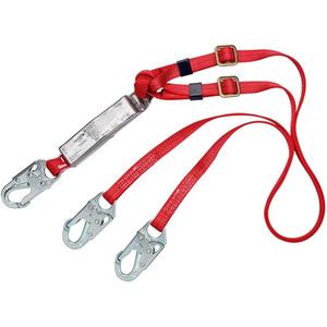 PRO™ Shock-Absorbing Lanyard - 6', Meets/Exceeds CSA-Z259.11, 122 lbs., 308 lbs., Snap Hook, Snap Hook, Polyester, Pack, 2